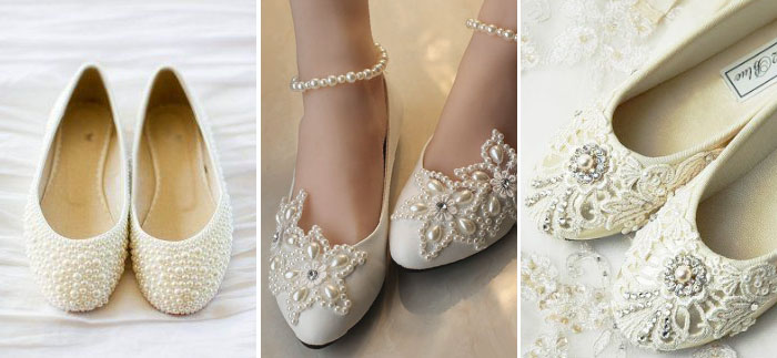 Туфельки на свадьбу на низком ходу